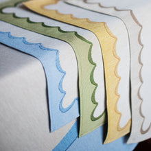 Load image into Gallery viewer, Tavola Blue Scalloped Placemat, Set of 4
