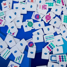 Load image into Gallery viewer, White with Jewel-Tones Travel Mahjong Set
