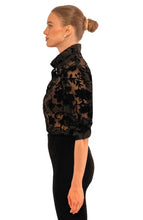 Load image into Gallery viewer, Flighty Floral Blouse, Luxe Leaf Velvet
