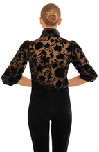 Load image into Gallery viewer, Flighty Floral Blouse, Luxe Leaf Velvet
