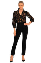 Load image into Gallery viewer, Flighty Floral Blouse, Luxe Leaf Velvet
