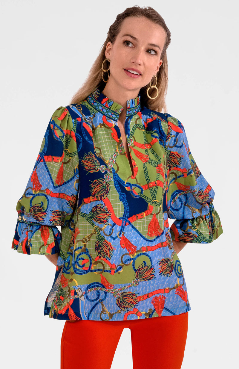 Ruffleneck Tunic, Ditto | Olive