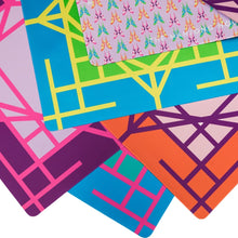 Load image into Gallery viewer, Teal Garden Double-Sided Travel Mahjong Mat
