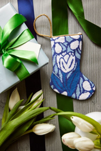 Load image into Gallery viewer, Triumphant Tulip in Blue Bauble Stocking
