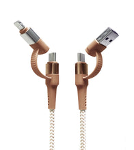 Load image into Gallery viewer, Two Faced 6' Woven Cable, Natural
