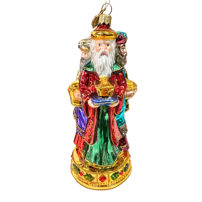 Three Wisemen on Pedestal Ornament