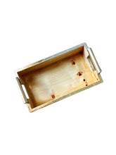 Load image into Gallery viewer, Leiden Burl Wood Rectangular Tray with Gold Handles
