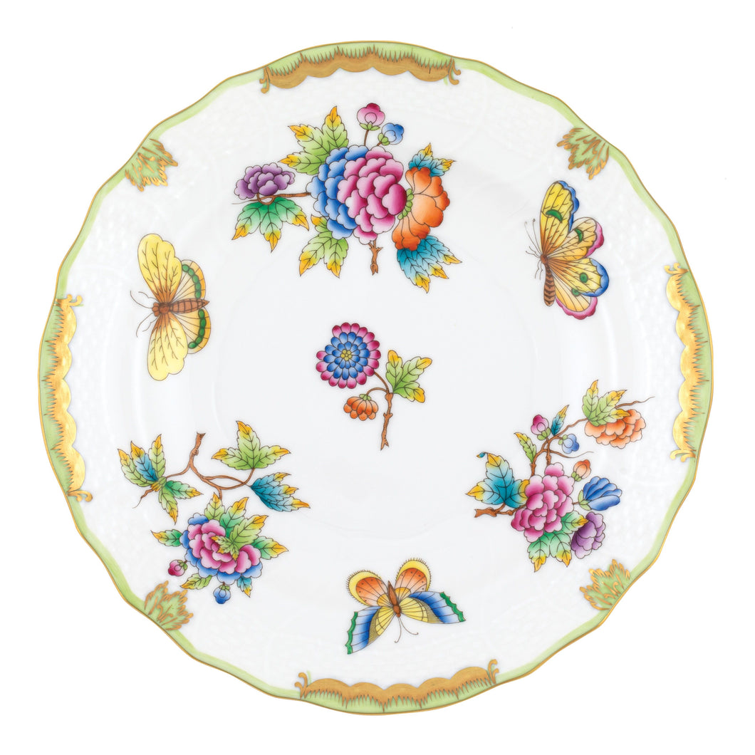 Queen Victoria Salad Plate, Green