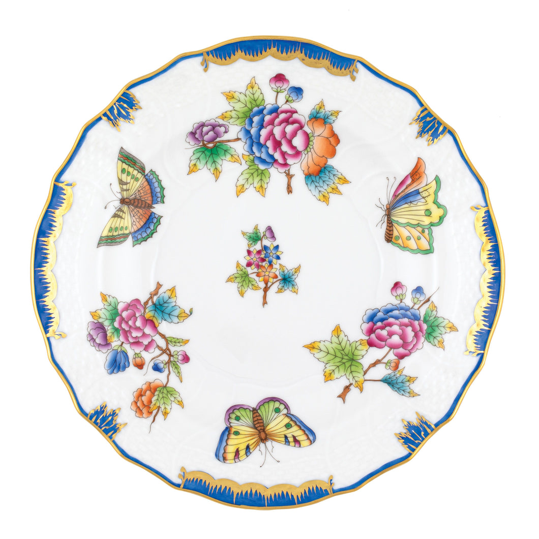 Queen Victoria Salad Plate, Blue