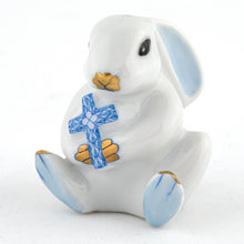 Load image into Gallery viewer, Herend Bunny with Cross, Blue
