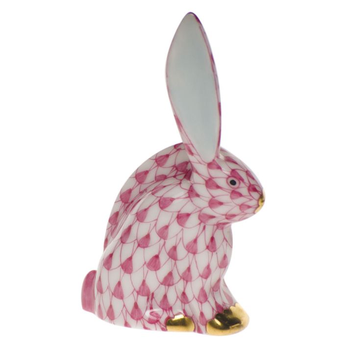 Herend Rabbit Miniature, Raspberry