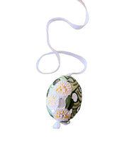 Load image into Gallery viewer, Scalloped Floral Easter Egg, White
