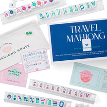 Load image into Gallery viewer, White with Jewel-Tones Travel Mahjong Set
