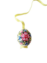 Load image into Gallery viewer, Floral Bouquet Decorated Easter Egg, Yellow

