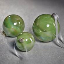 Load image into Gallery viewer, Solid Luster Glass Ball Ornament, Green | 3.25"
