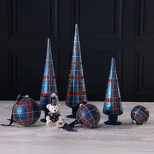 Load image into Gallery viewer, Plaid Glass Ball Ornament | 4"
