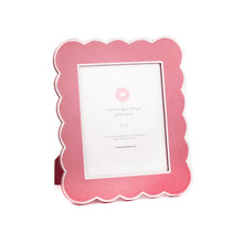 Load image into Gallery viewer, Pink Scalloped Hand-Painted Frame, 8x10
