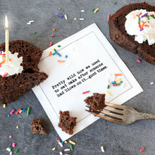 Load image into Gallery viewer, Birthday Quotes - White Cotton Cocktail Napkins, 50ct
