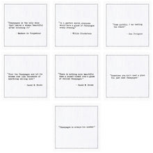 Load image into Gallery viewer, Champagne Quotes - White Cotton Cocktail Napkins, 50ct
