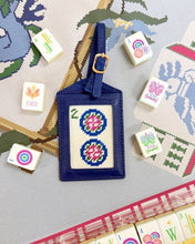 Load image into Gallery viewer, Self-Finishing Needlepoint Luggage Tag Kit, Two Dot Mahjong
