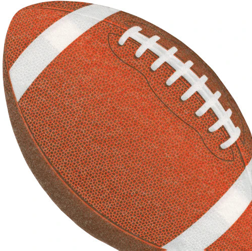 Football Die-Cut Napkins in Coral, 15 ct