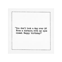 Load image into Gallery viewer, Birthday Quotes - White Cotton Cocktail Napkins, 50ct

