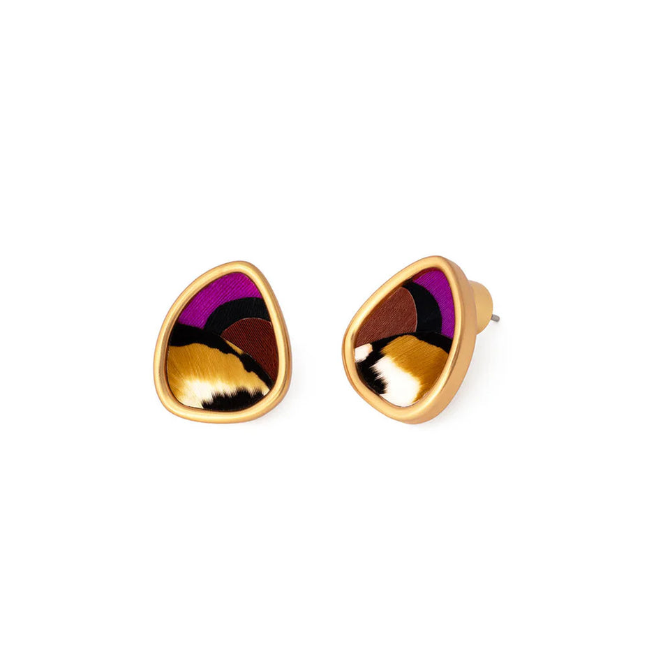Violet Organic Stud Earring