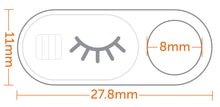 Load image into Gallery viewer, Bad Guy Blocker, White/Silver Lashes
