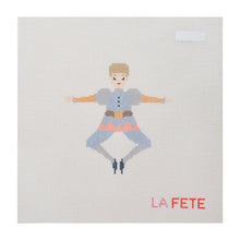 Load image into Gallery viewer, 12 Days of Christmas - Ten Lords A-Leaping Hand Painted Needlepoint Canvas
