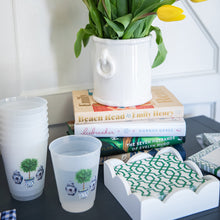 Load image into Gallery viewer, White Lacquered Scalloped Cocktail Napkin Holder
