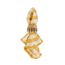 Load image into Gallery viewer, Gingham Ruffle Napkin,  Set of 4 |  Sunshine
