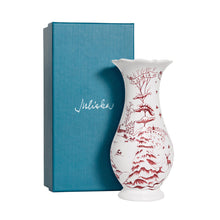 Load image into Gallery viewer, Country Estate Winter Frolic 9" Vase, Ruby
