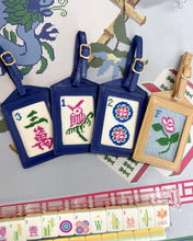 Load image into Gallery viewer, Self-Finishing Needlepoint Luggage Tag Kit, Two Dot Mahjong
