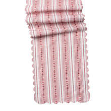Load image into Gallery viewer, Villa Stripe Red Table Runner, 18x90"

