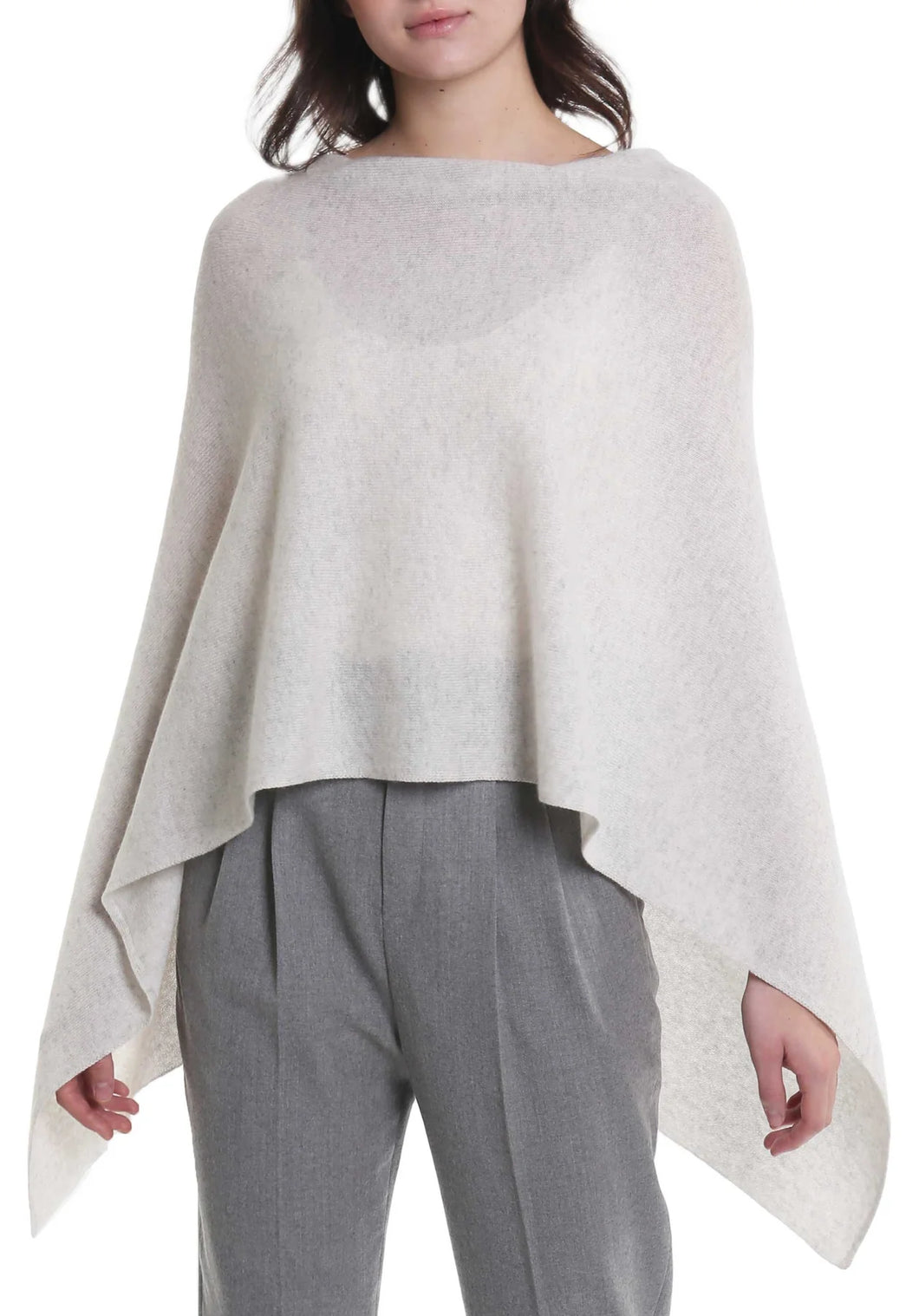 Cashmere Topper, Light Heather Grey