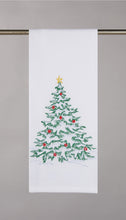 Load image into Gallery viewer, Snowy Tree Embroidered Kitchen Towel
