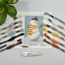 Load image into Gallery viewer, Snowman Needlepoint Kit (Orange Scarf)
