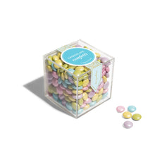 Load image into Gallery viewer, Milk Chocolate Rainbow Confetti Candy Cube
