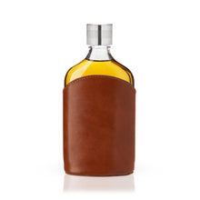Load image into Gallery viewer, Viski Admiral Parker Leather-Wrapped 7oz Glass Flask
