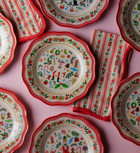 Load image into Gallery viewer, Holly Jolly Nutcracker Melamine Dessert Plates, Assorted Set of 4
