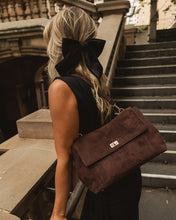 Load image into Gallery viewer, Arden Suede Shoulder Bag, Chocolate
