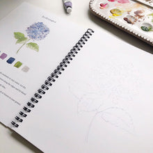 Load image into Gallery viewer, Flowers Watercolor Workbook
