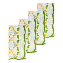 Load image into Gallery viewer, Dogwood Scalloped Dinner Napkins, Set of 4

