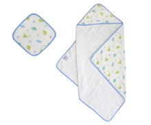 Load image into Gallery viewer, Dinosaur Hooded Towel Set
