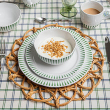 Load image into Gallery viewer, Sitio Stripe Cereal/Ice Cream Bowl, Basil
