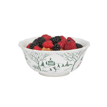 Load image into Gallery viewer, Winter Frolic Cereal/Ice Cream Bowl, Evergreen
