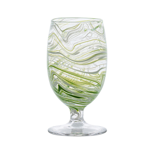 Puro Marbled Goblet, Green