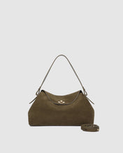 Load image into Gallery viewer, Nicole Handbag, Suede Olive
