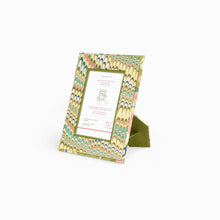 Load image into Gallery viewer, Hand Marbled Tabletop Picture Frame, Moss Mountain
