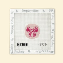 Load image into Gallery viewer, Self-Finishing Needlepoint Key Fob Kit, Pretty in Pink

